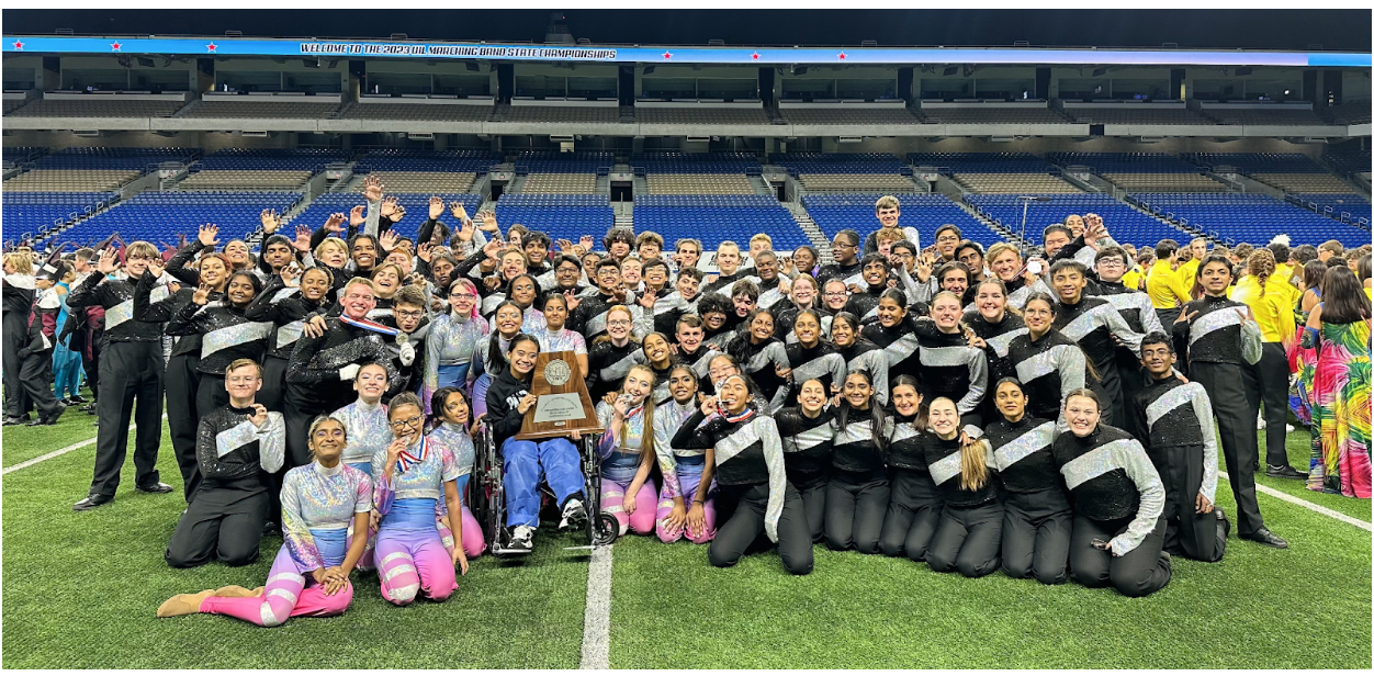 Celebratory group photo after earning a 2nd place medal in the state UIL competition. 