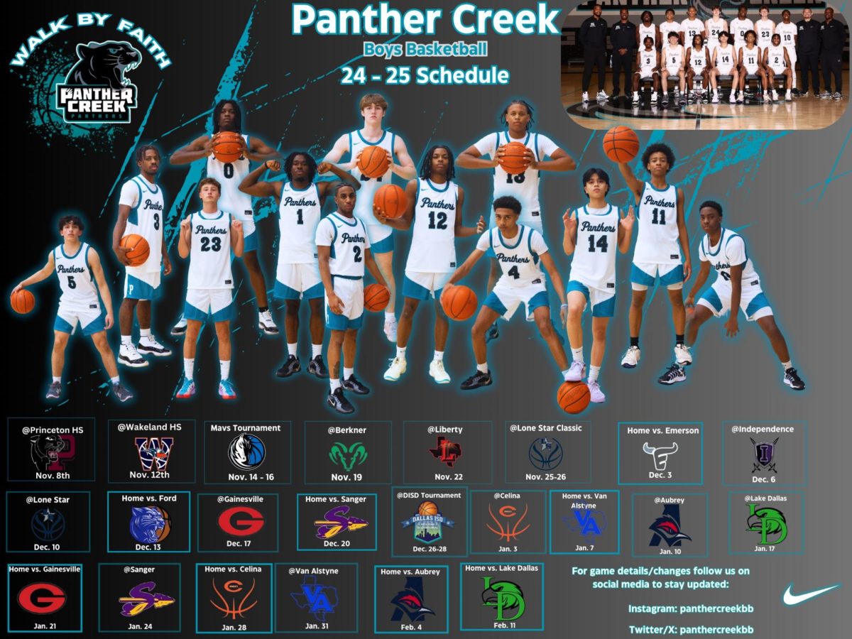 Panther Creek Boys Basketball 24-25 schedule.